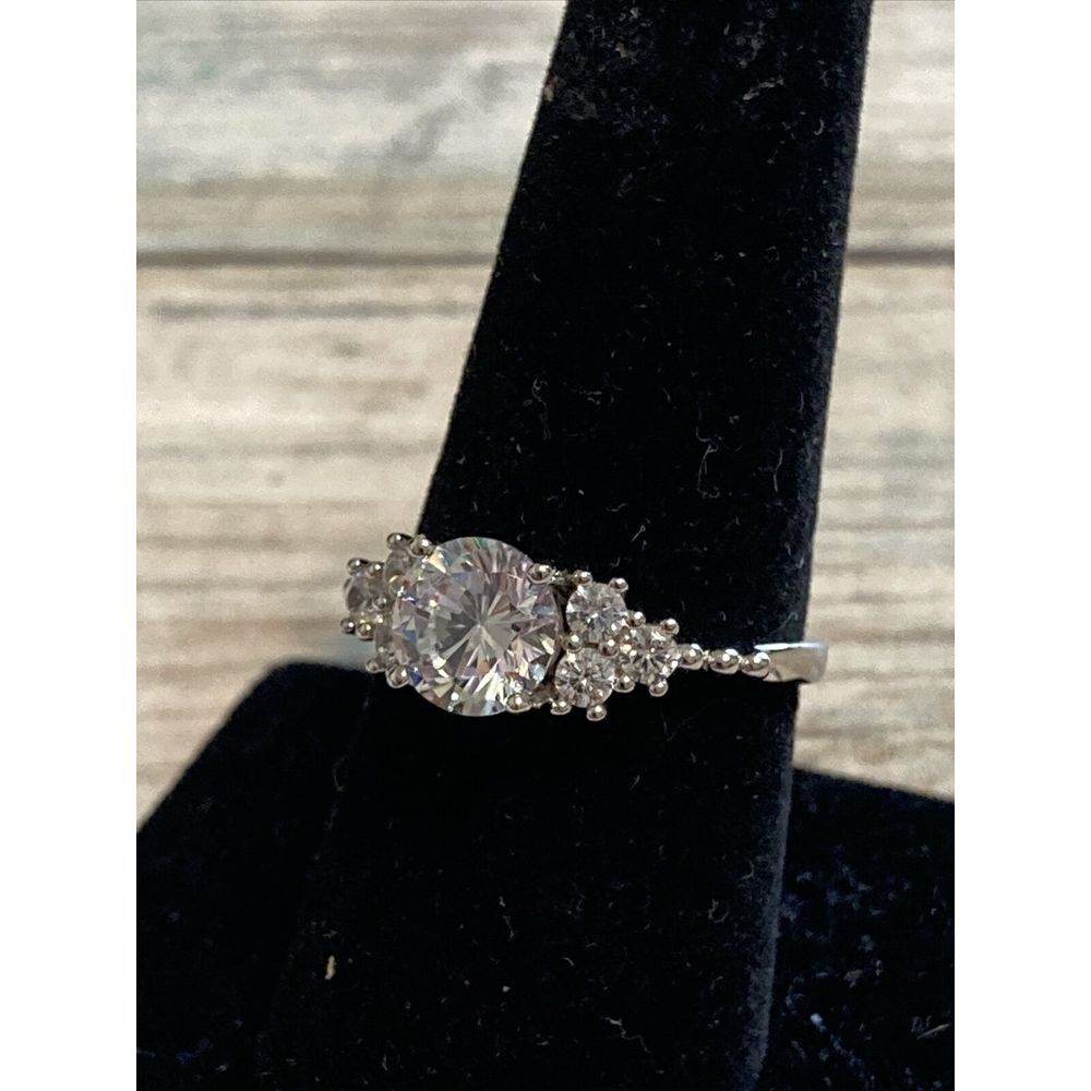 Costume Silver Plated Cubic Zirconia Ring size 7.75 NWOT Fashion NWOT